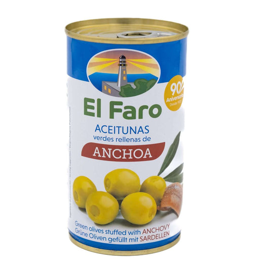 Grüne Oliven gefüllt mit Sardellenpaste 350g aus Spanien