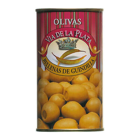 Grüne Oliven gefüllt mit Peperonipaste 350g aus Spanien