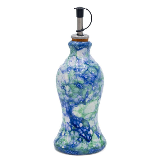 Keramik Ölspender mit Ausgießer in Korallenblau 300ml