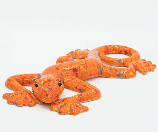 Keramik Gecko 30cm in orange Tangoo