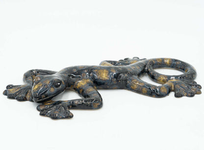Keramik Gecko 30cm in schwarz Tangoo